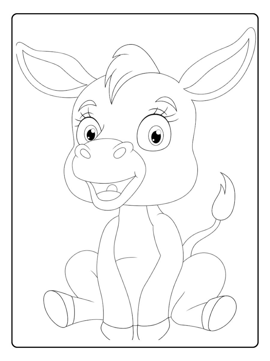 Âne coloriage bébé
