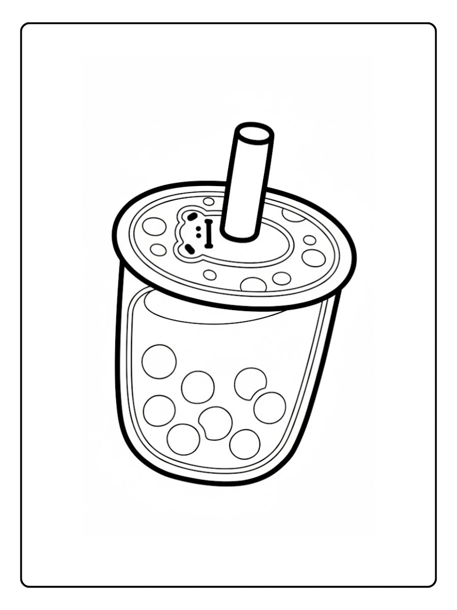 Coloriage Bubble Tea Kawaii (4)