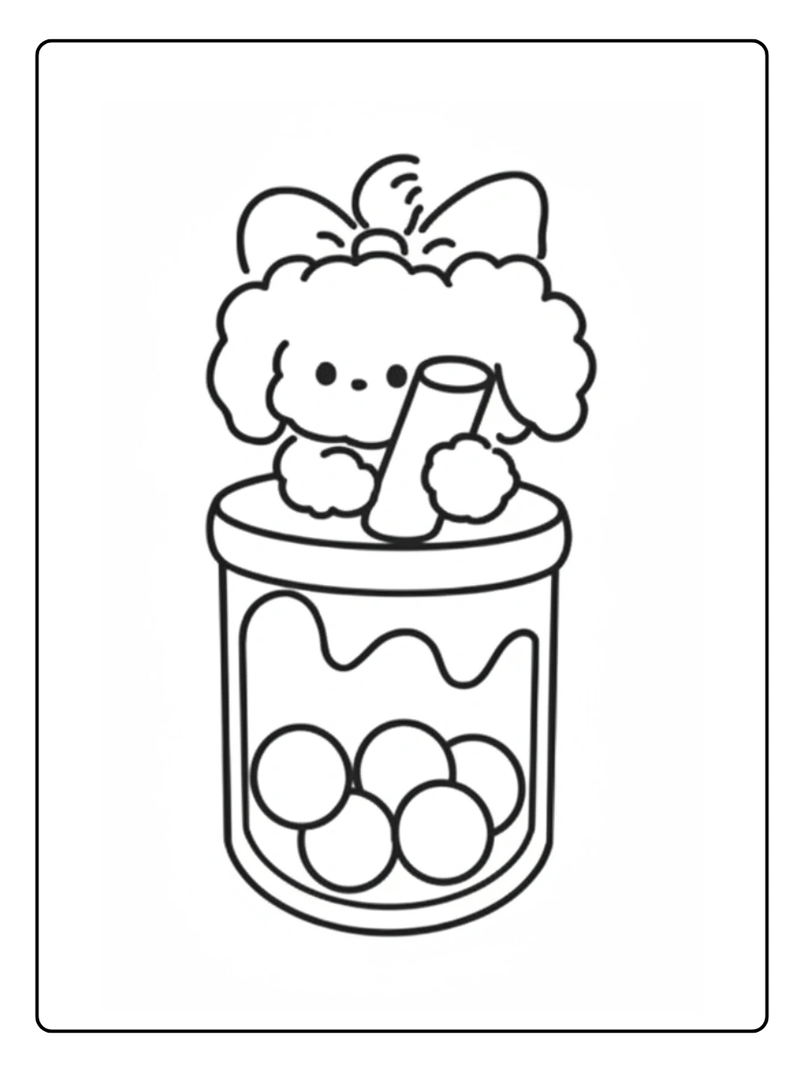 Coloriage Bubble Tea Kawaii (5)