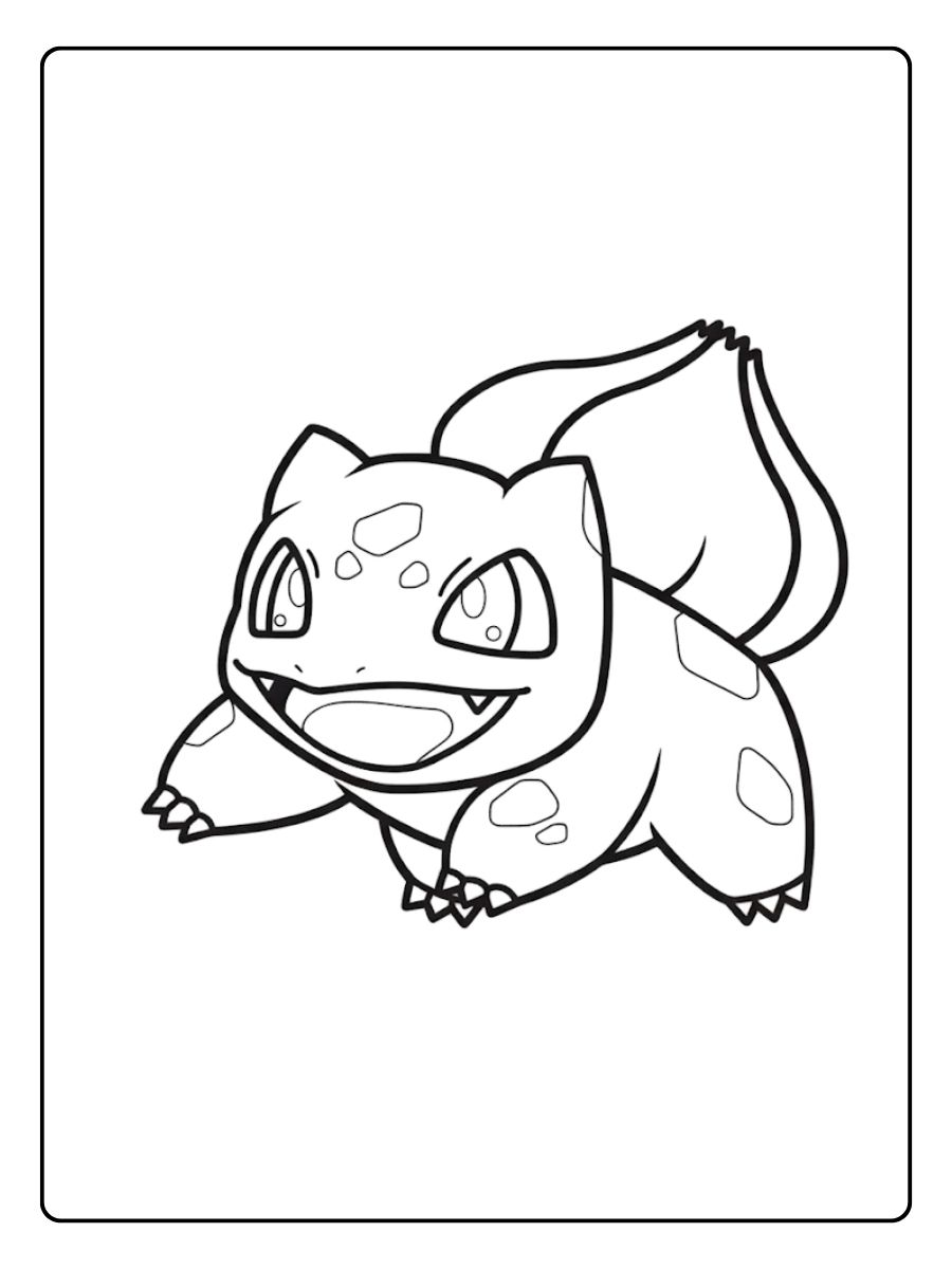 Coloriage Bulbizarre Bulbizarre Est Content