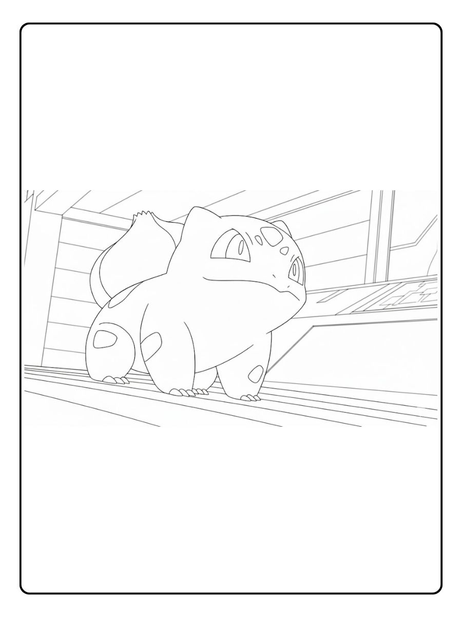 Coloriage Bulbizarre Bulbizarre déterminé