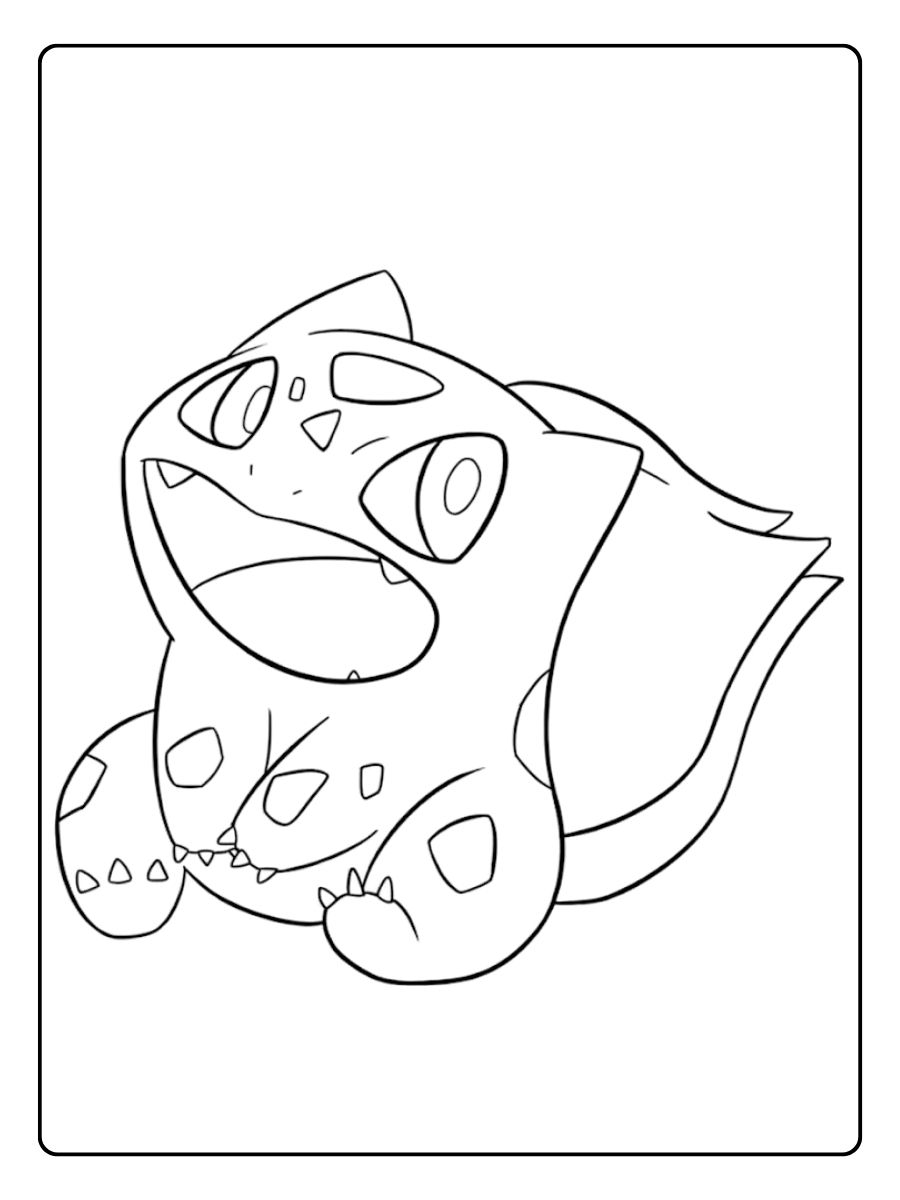 Coloriage Bulbizarre Bulbizarre prêt au combat