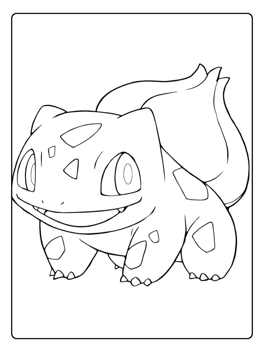 Coloriage Bulbizarre Tout Souriant