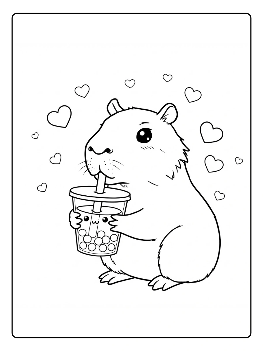 Coloriage Capybara (13)