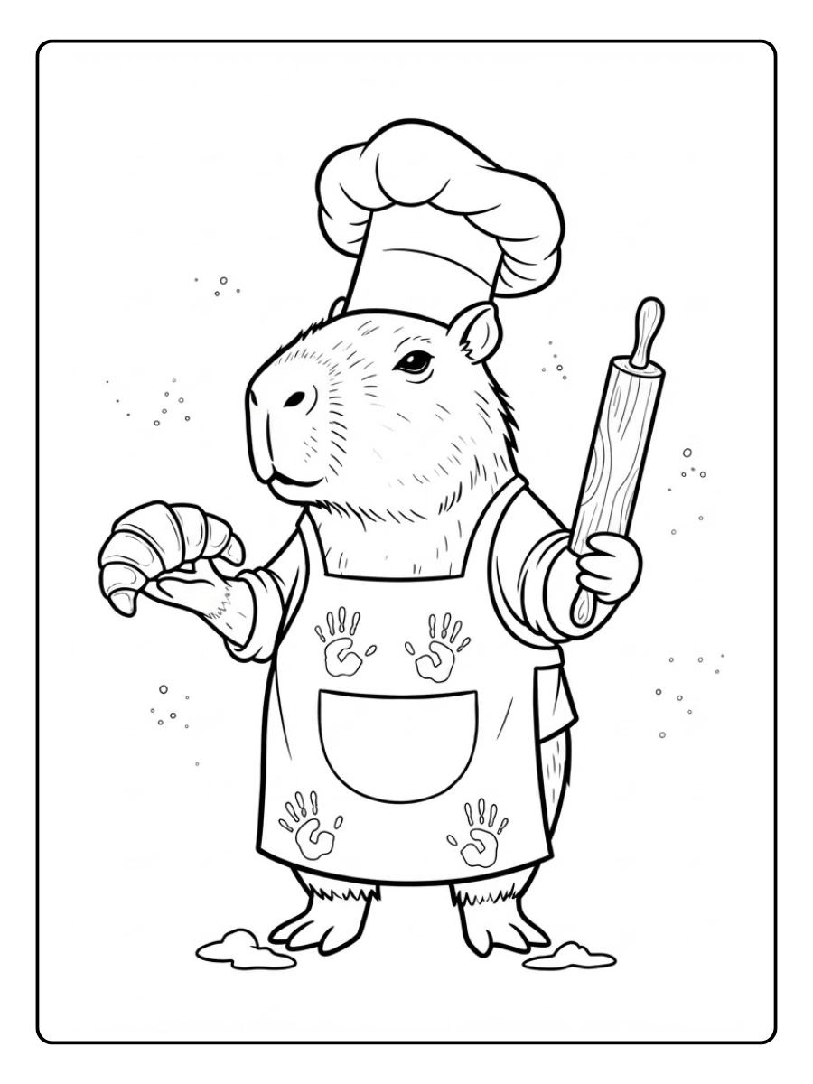 Coloriage Capybara (15)