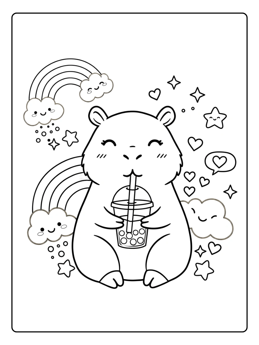 Coloriage Capybara (16)