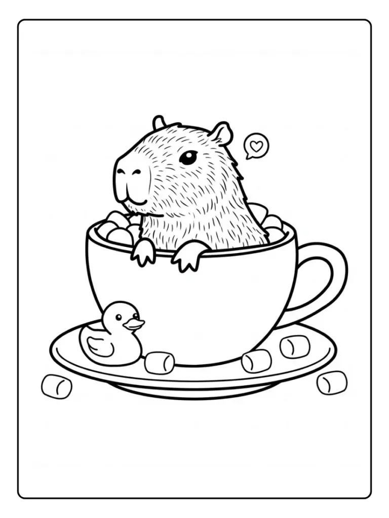 coloriage capybara