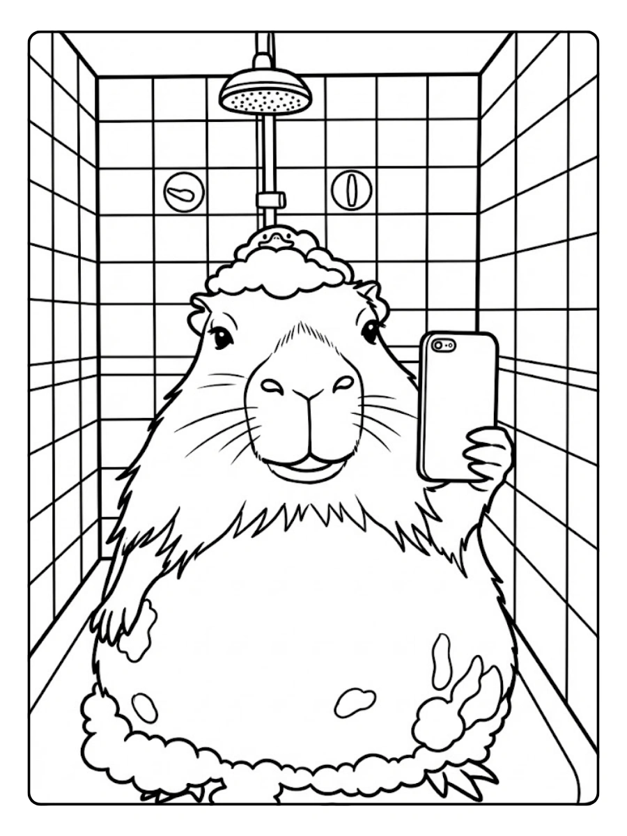 Coloriage Capybara (2)