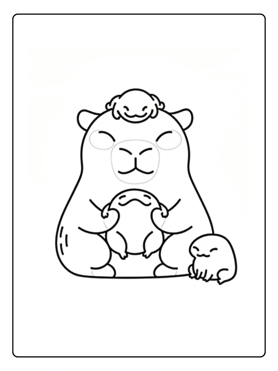Coloriage Capybara (4)