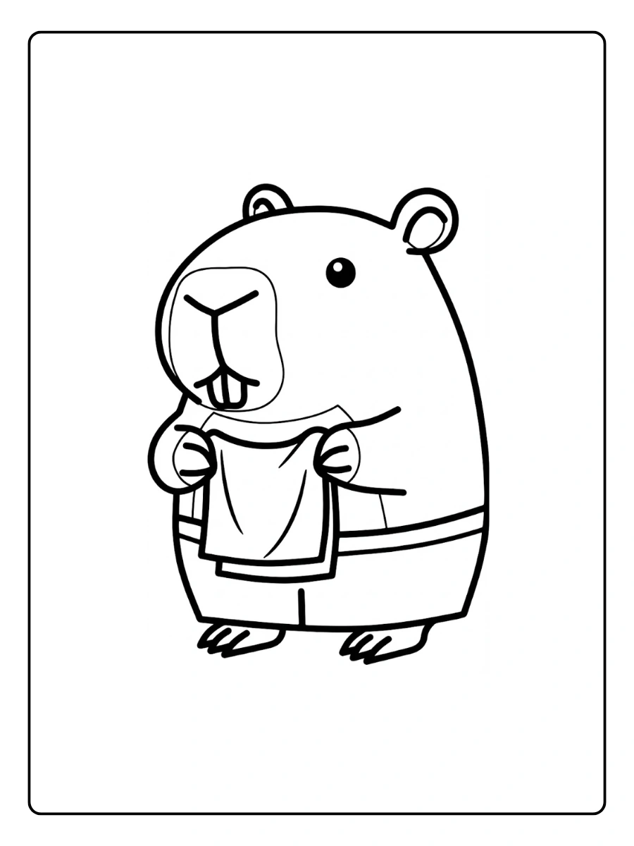 Coloriage Capybara (6)