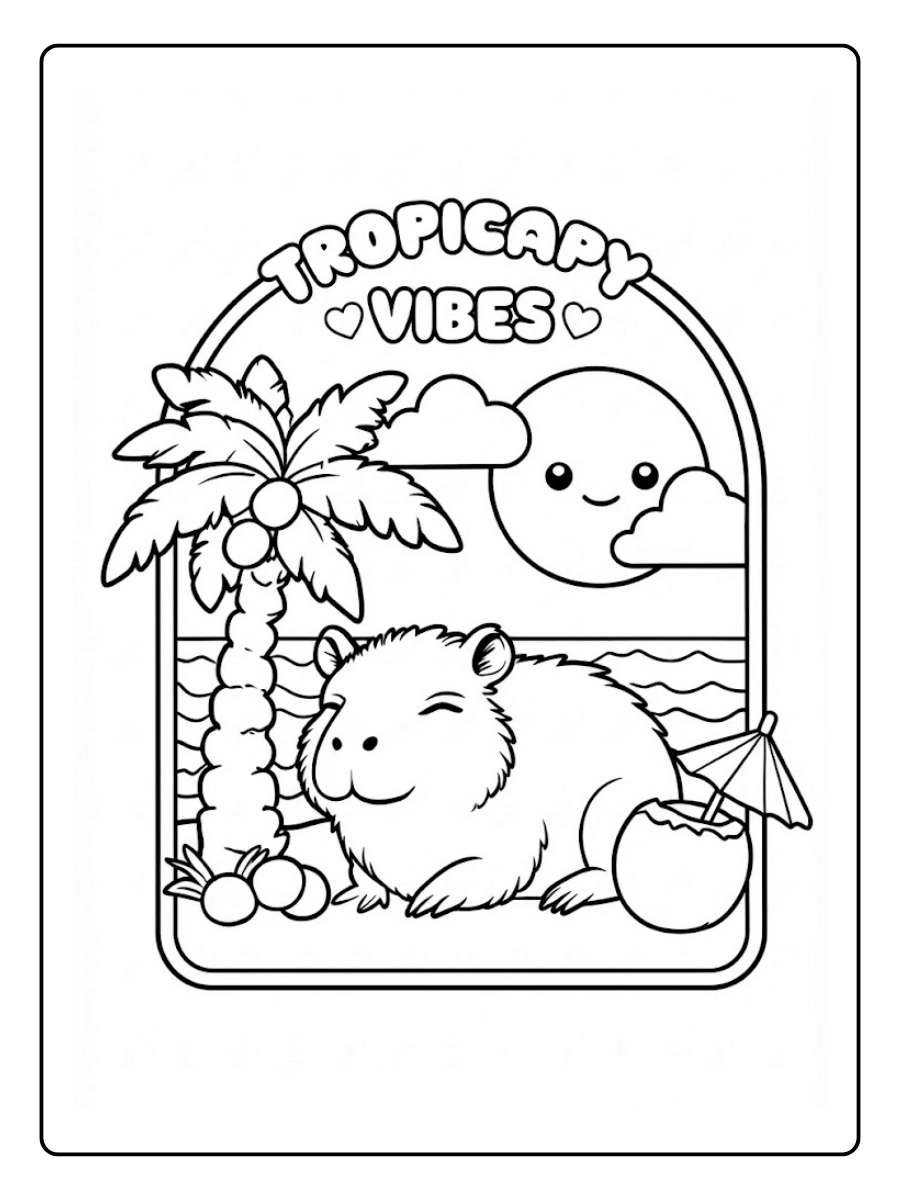 Coloriage Capybara (7)