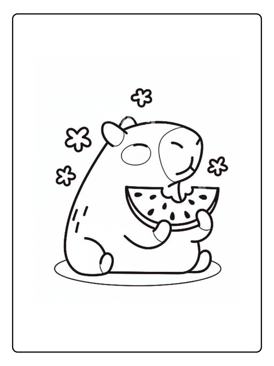 Coloriage Capybara (8)