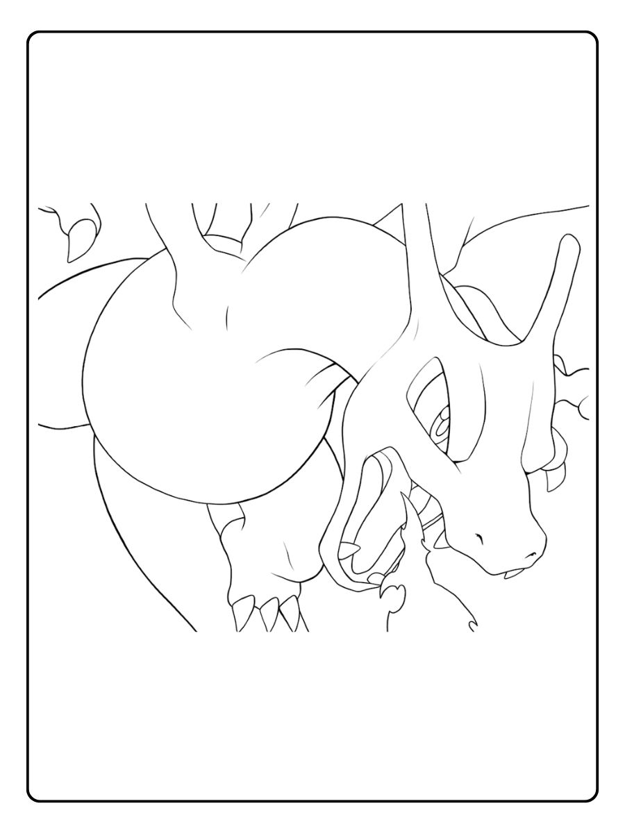 Coloriage Dracaufeu Dracaufeu le Dragon Feu