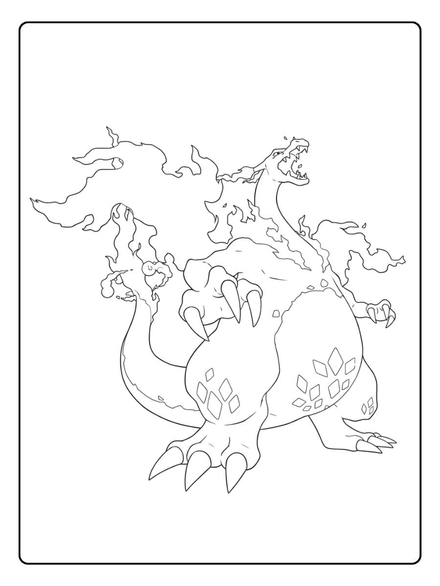 Coloriage Dracaufeu Le Puissant Cracheur