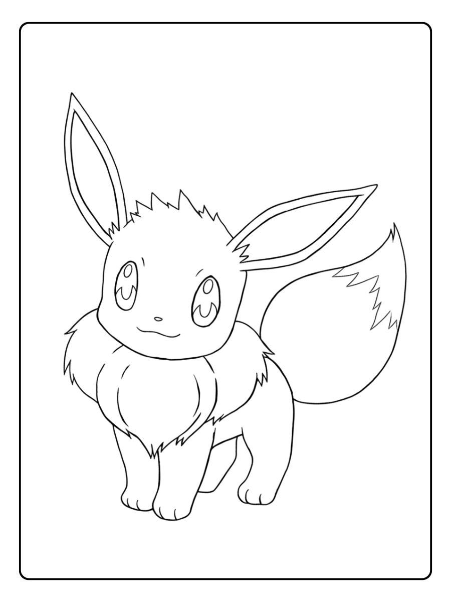Coloriage Evoli Évoli Prêt à Évoluer