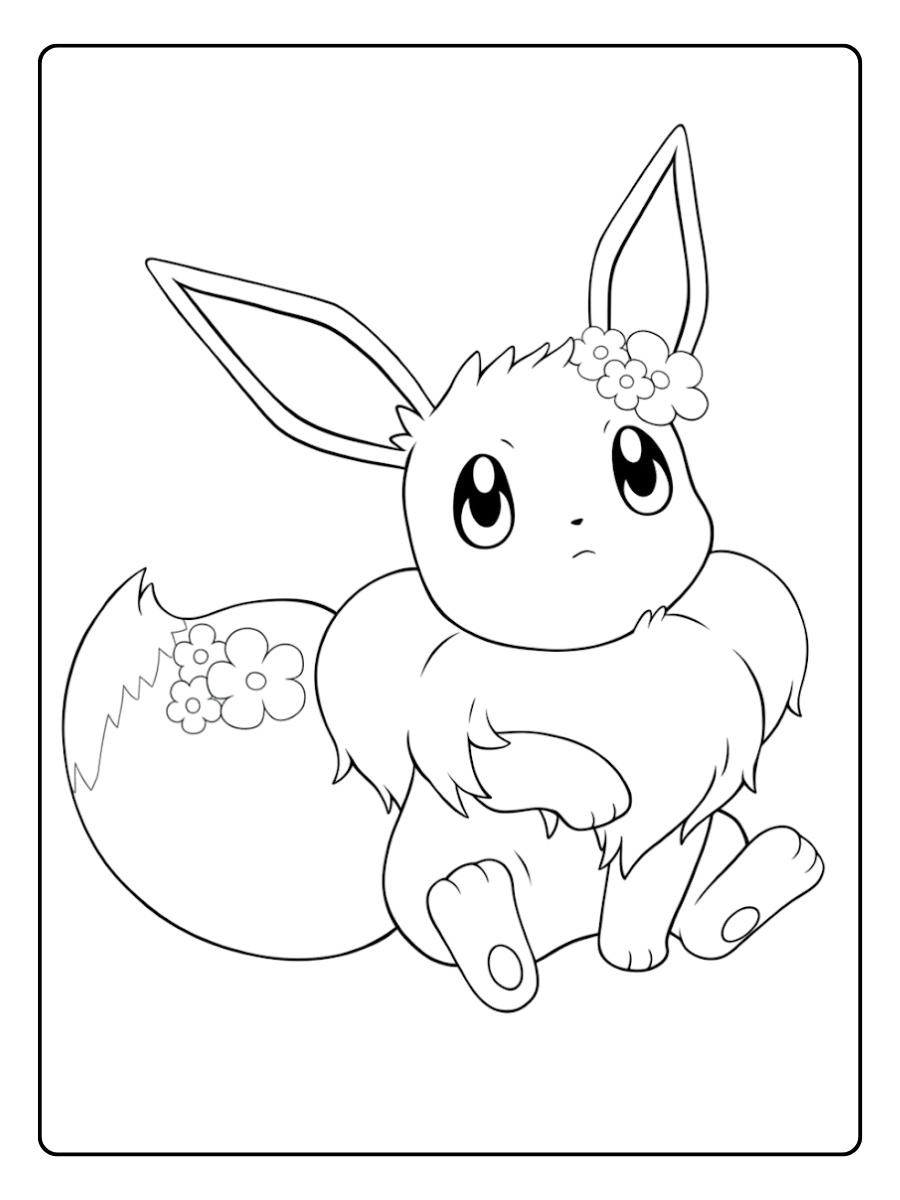 Coloriage Evoli Le Petit Évoli Amical