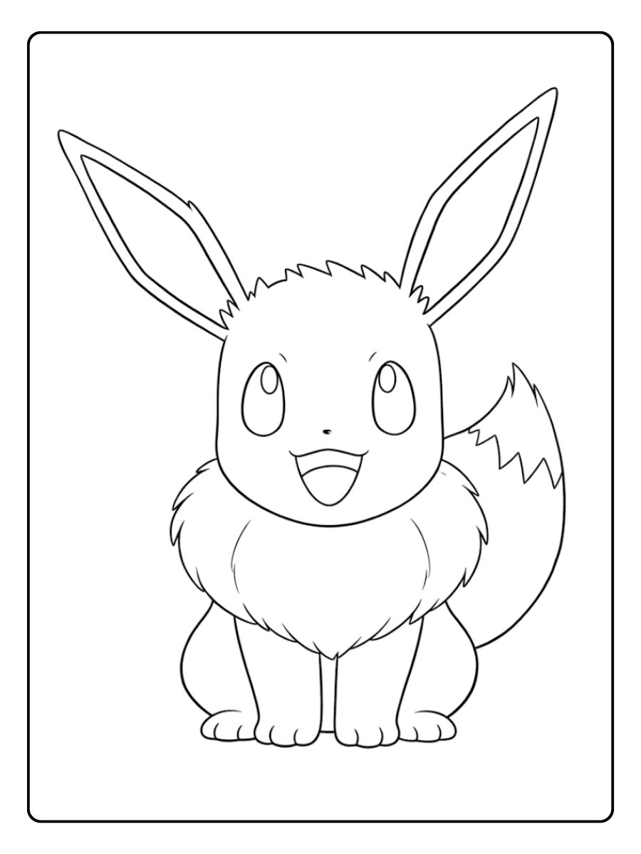 Coloriage Evoli Tout Mignon