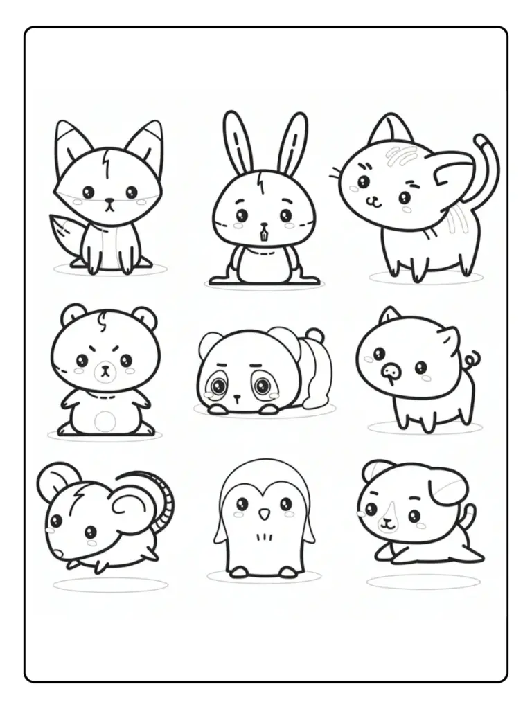 coloriage kawaii animaux