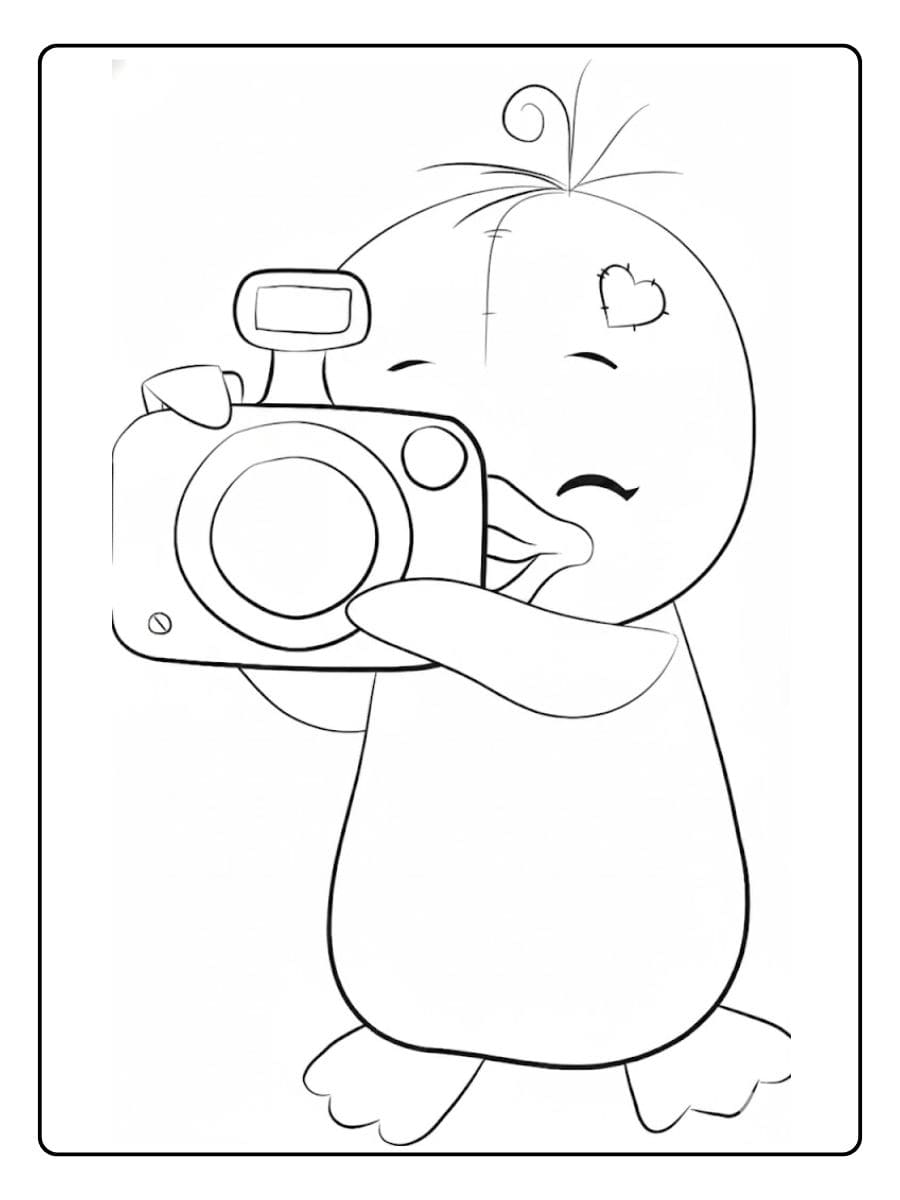 Coloriage Kawaii Animaux Chaton Mignon avec Nœud