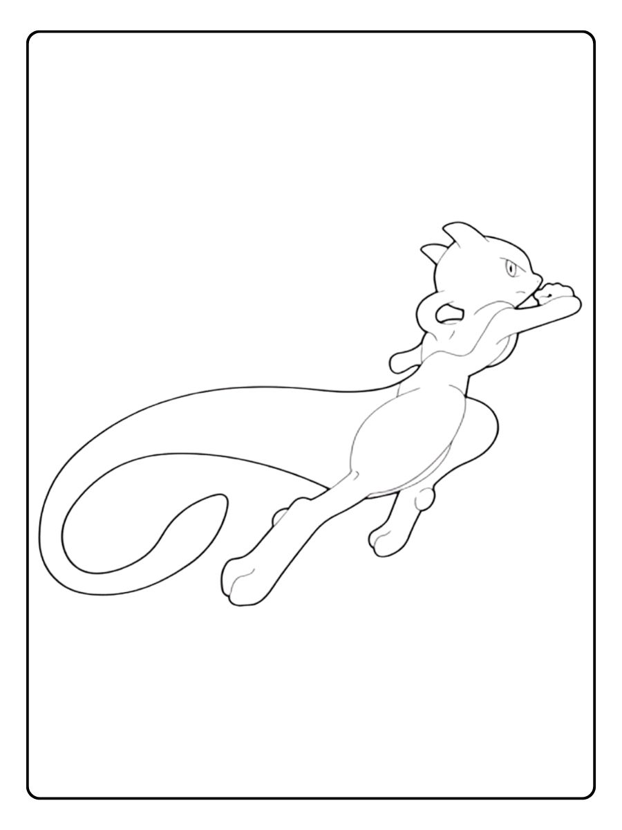 Coloriage Mewtwo L'intensité de Mewtwo