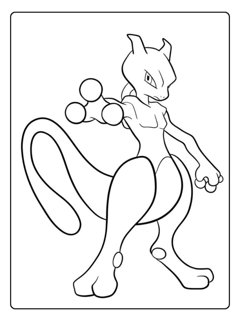 coloriage mewtwo