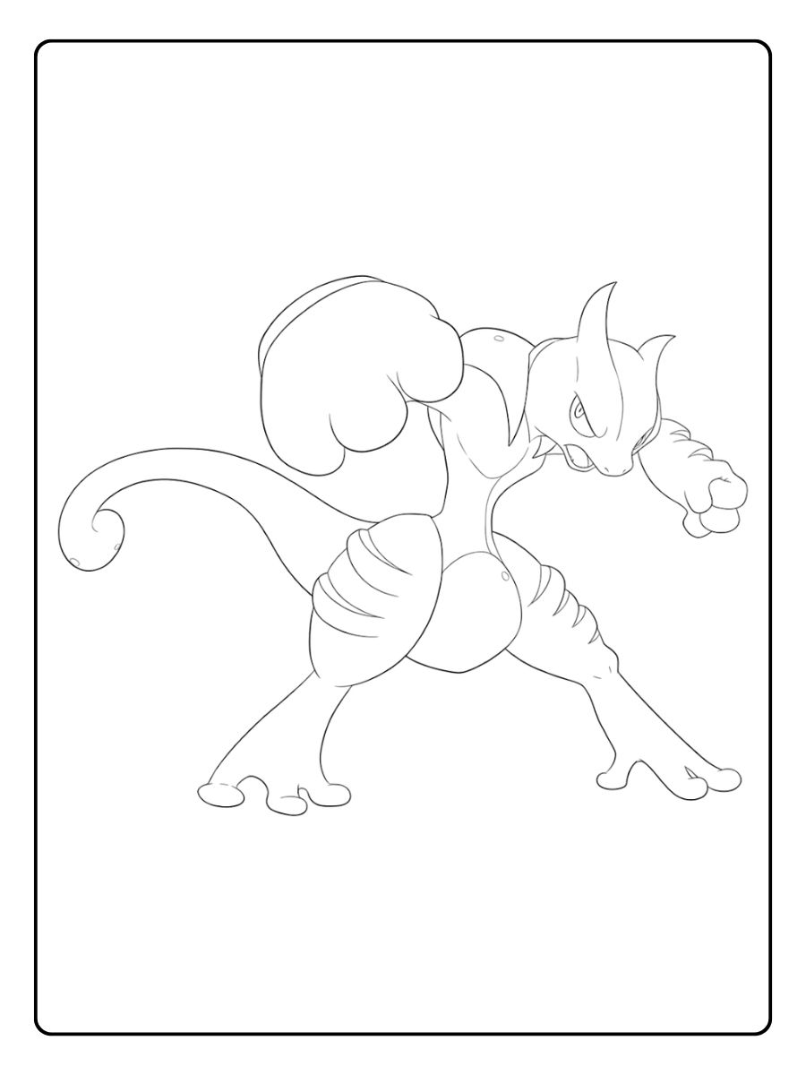 Coloriage Mewtwo Mewtwo, le Clone Ultime