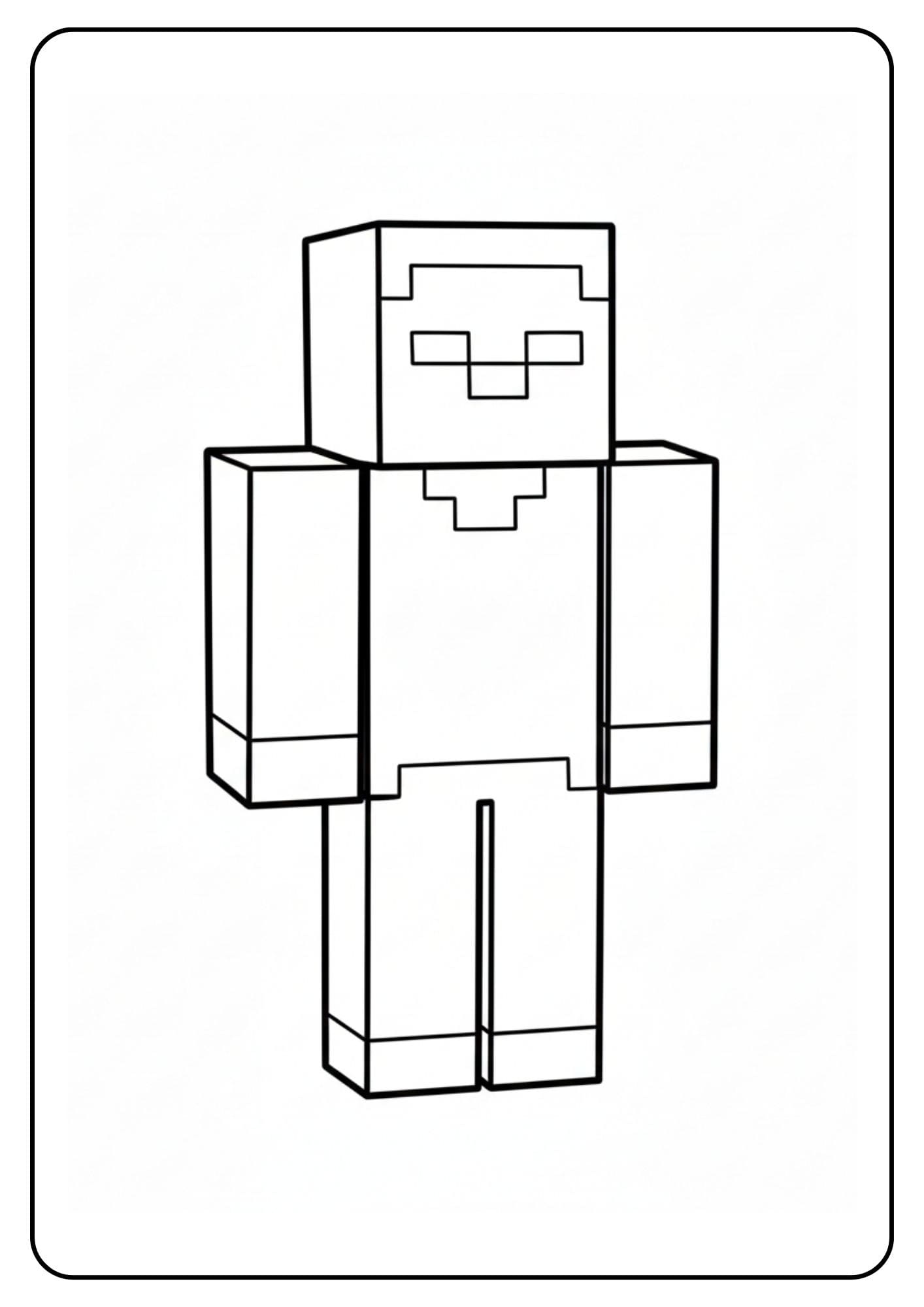 Coloriage Minecraft Herobrine classique