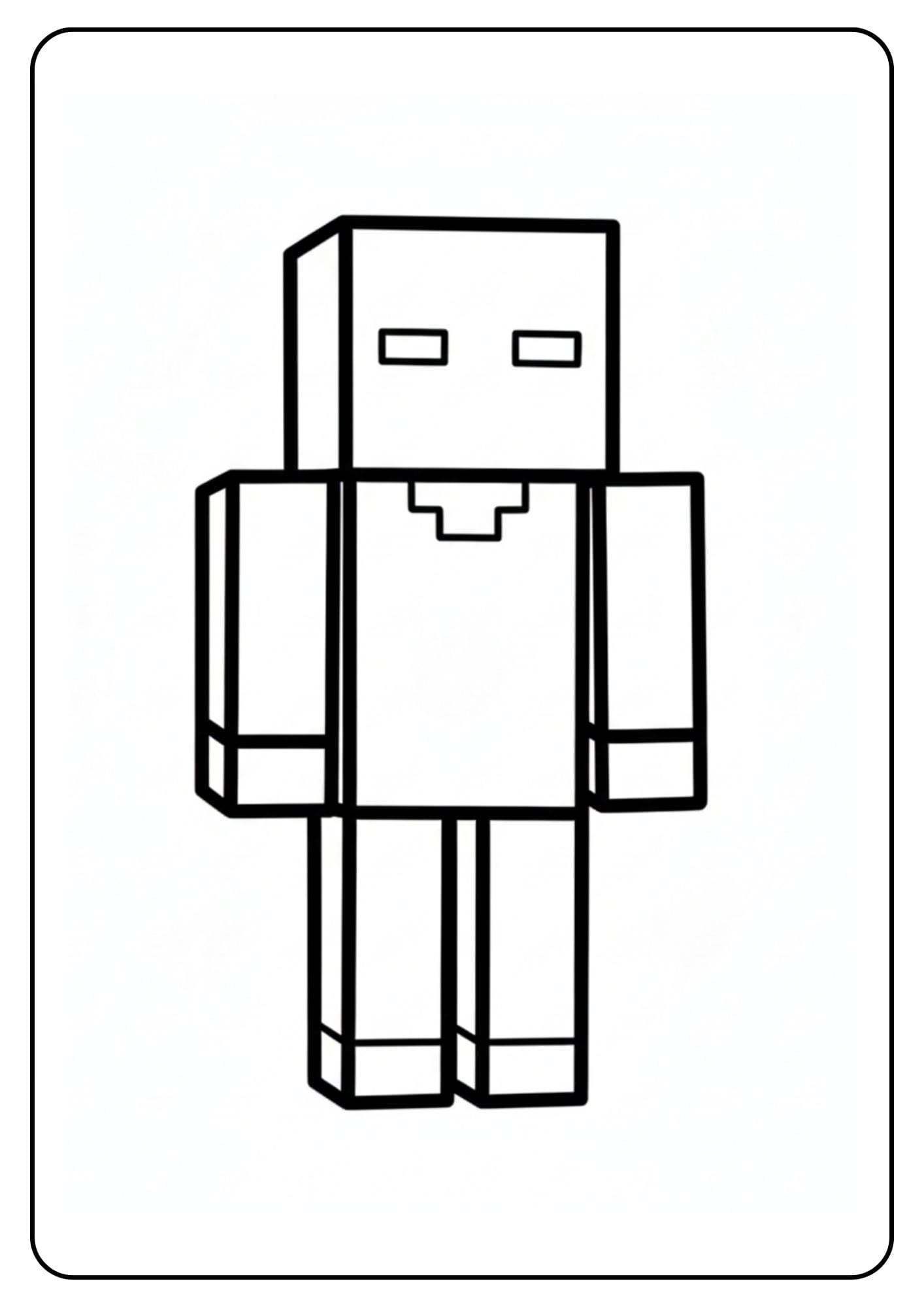 Coloriage Minecraft Herobrine effrayant