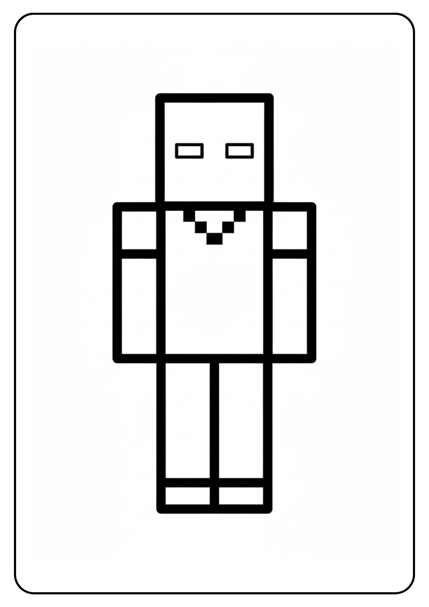 Coloriage Minecraft Herobrine simple