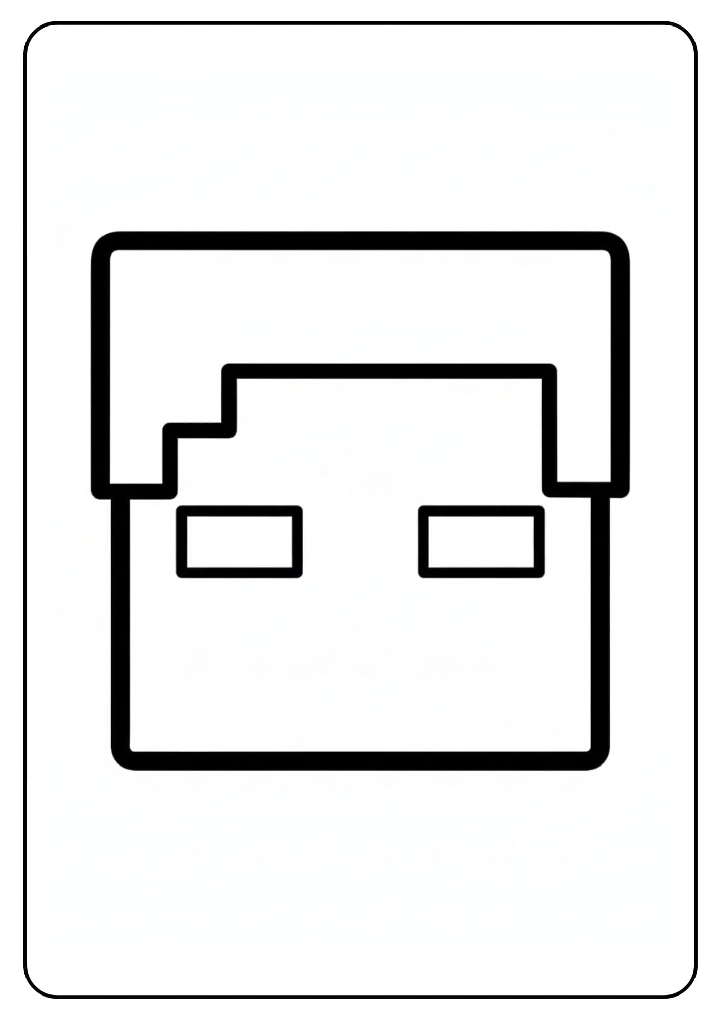 Coloriage Minecraft Herobrine tête