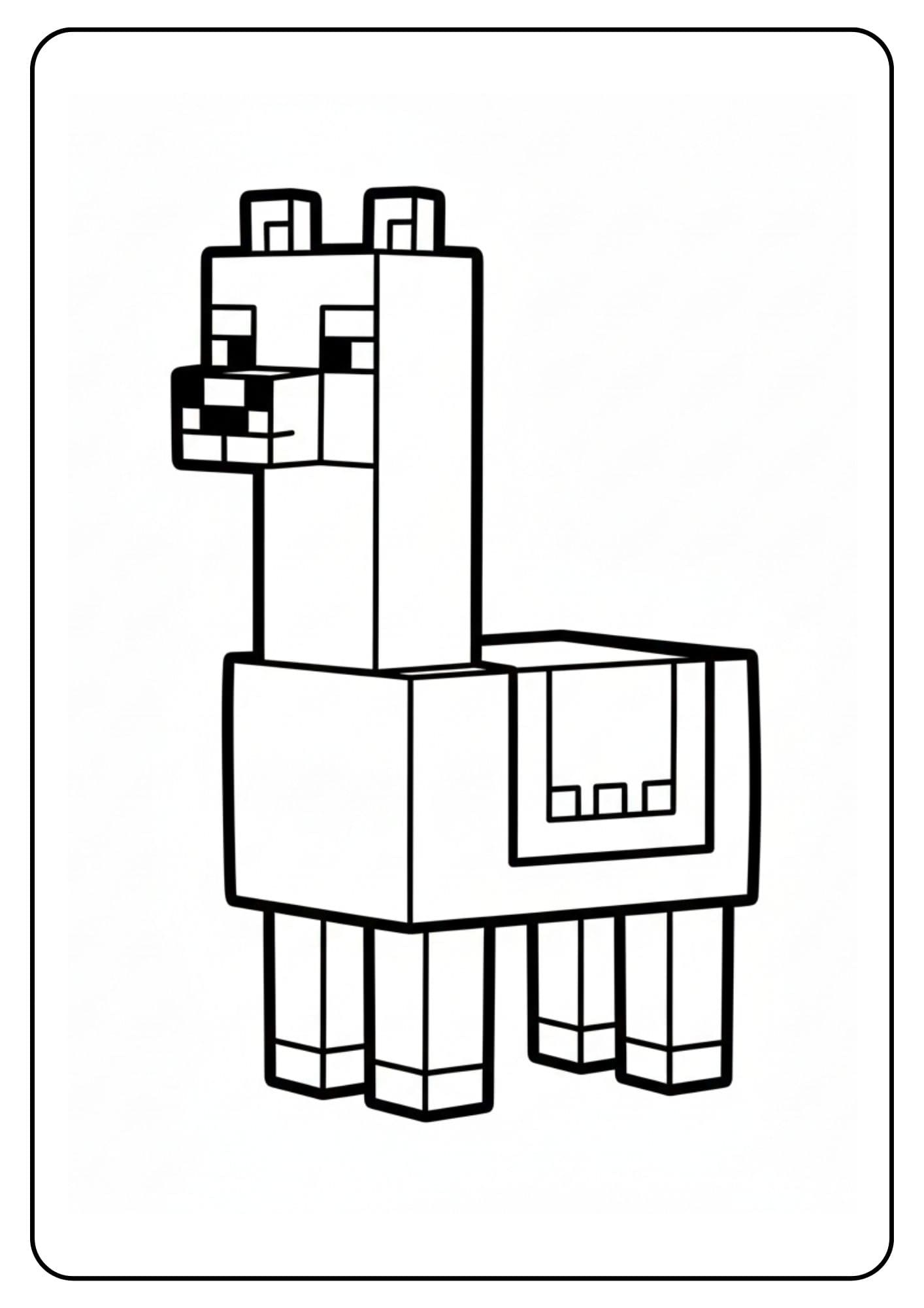 Coloriage Minecraft animaux – Abeille