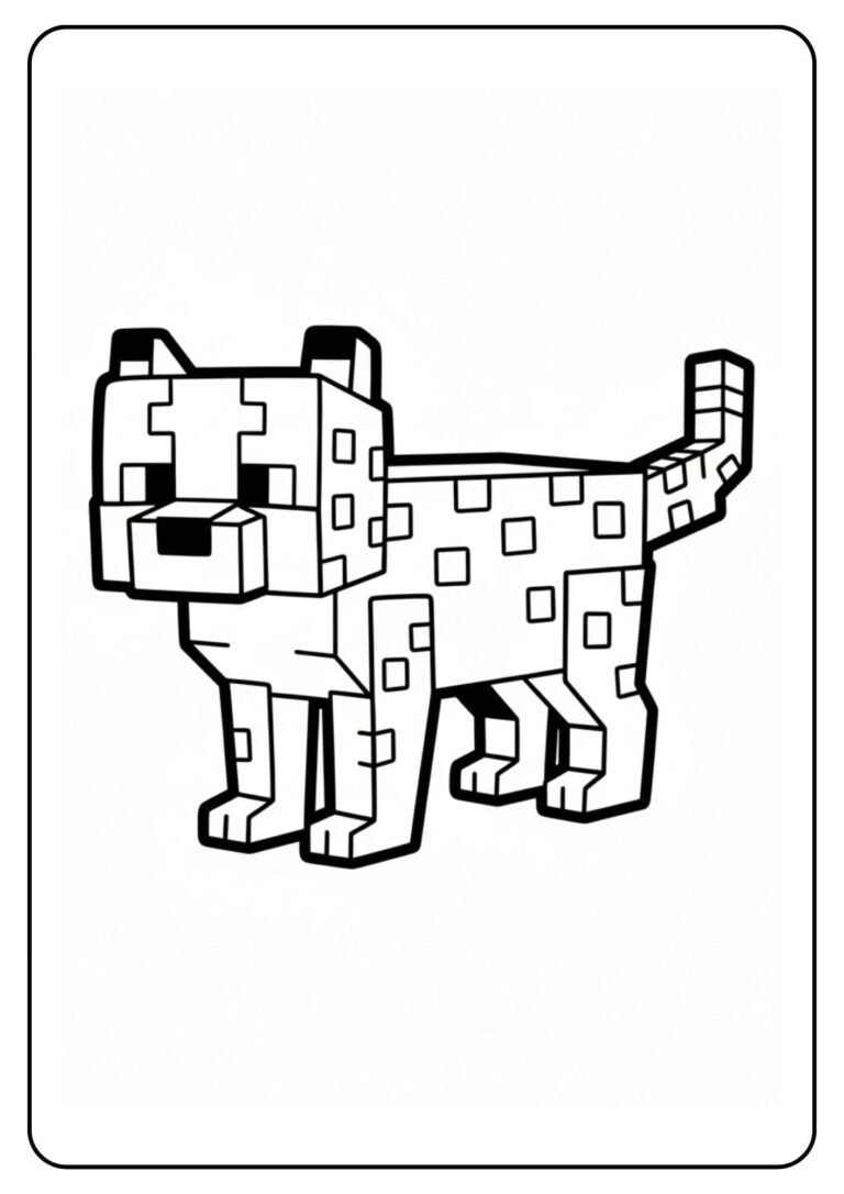 coloriage minecraft animaux