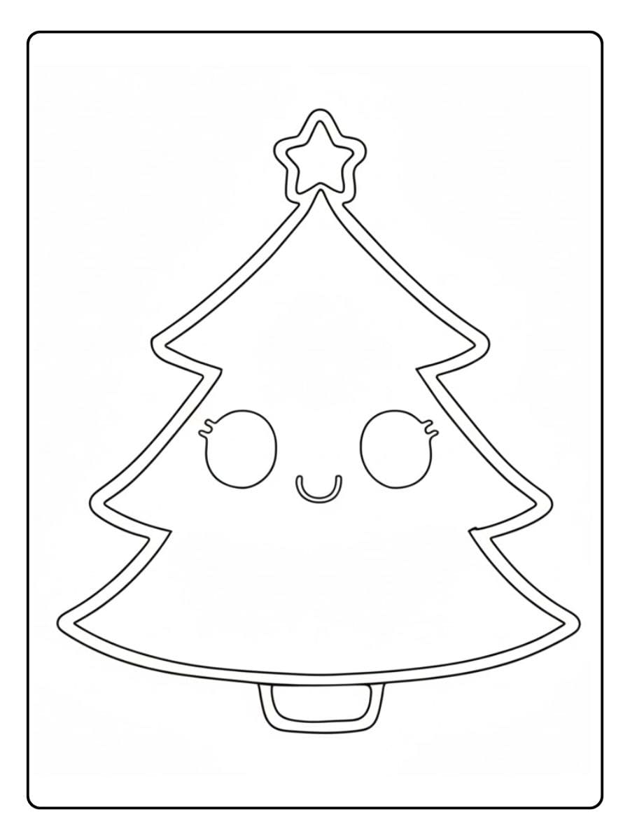 Coloriage Noël Kawaii Le Père Noël tout Mignon