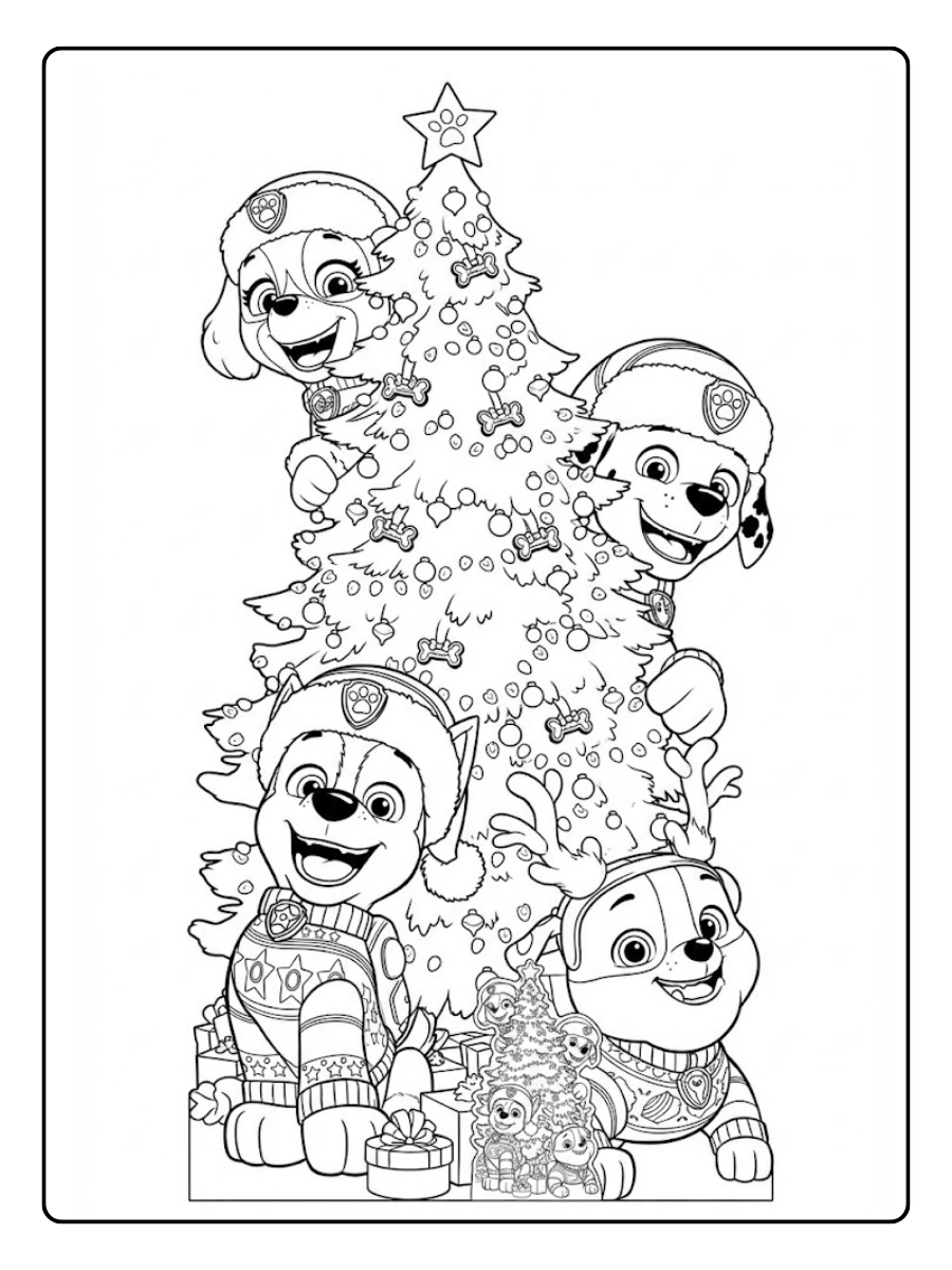 Coloriage Pat Patrouille Noel (2)