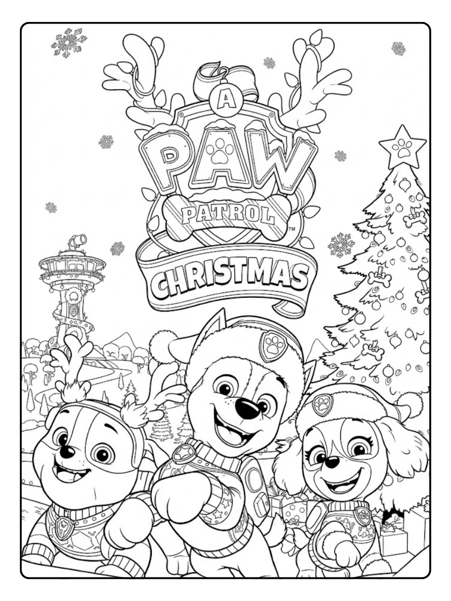 Coloriage Pat Patrouille Noel