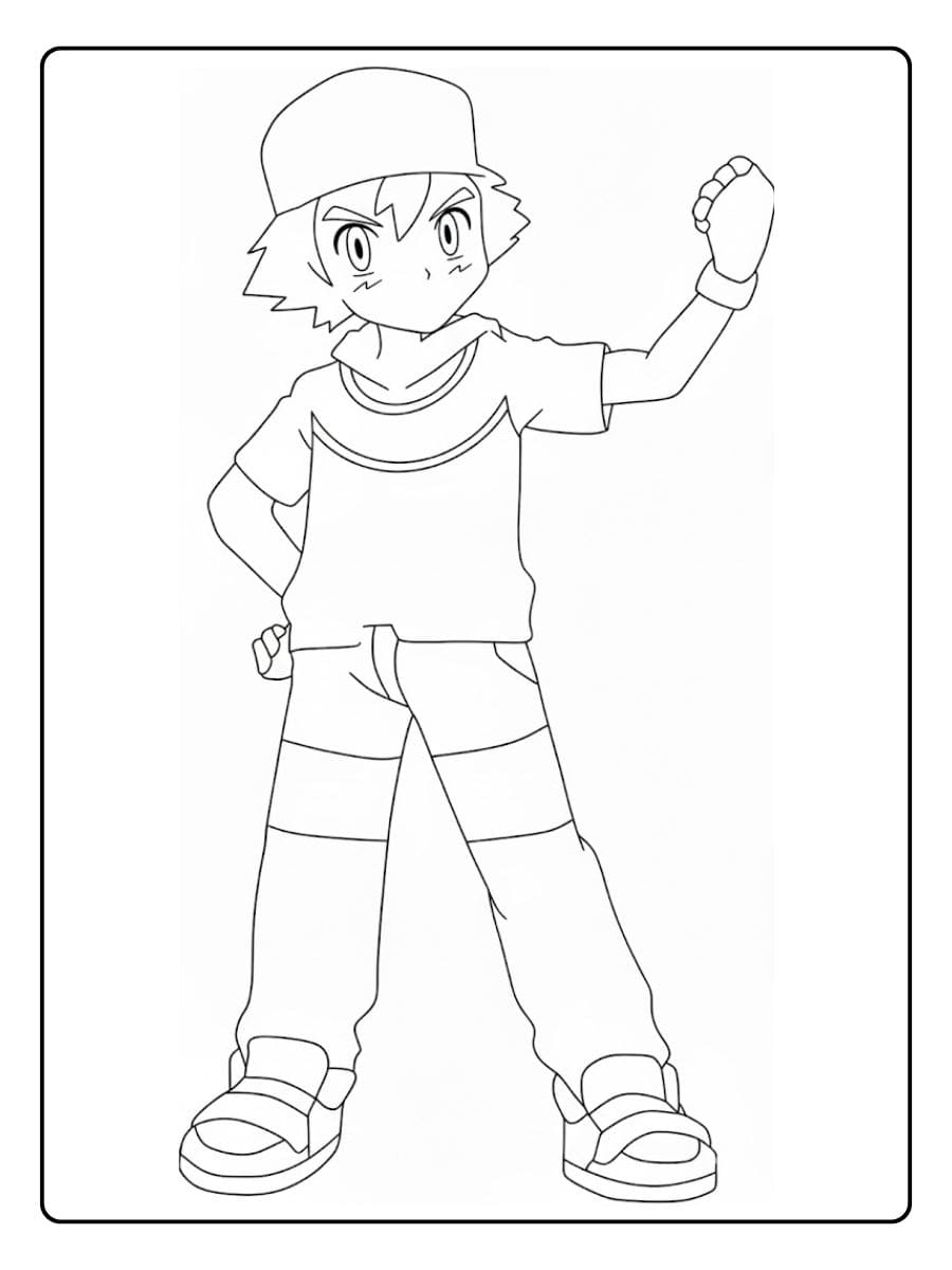 Coloriage Pokemon Sacha L'Aventure Continue