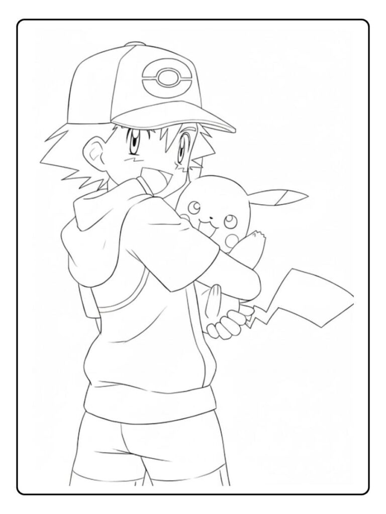 coloriage pokemon sacha