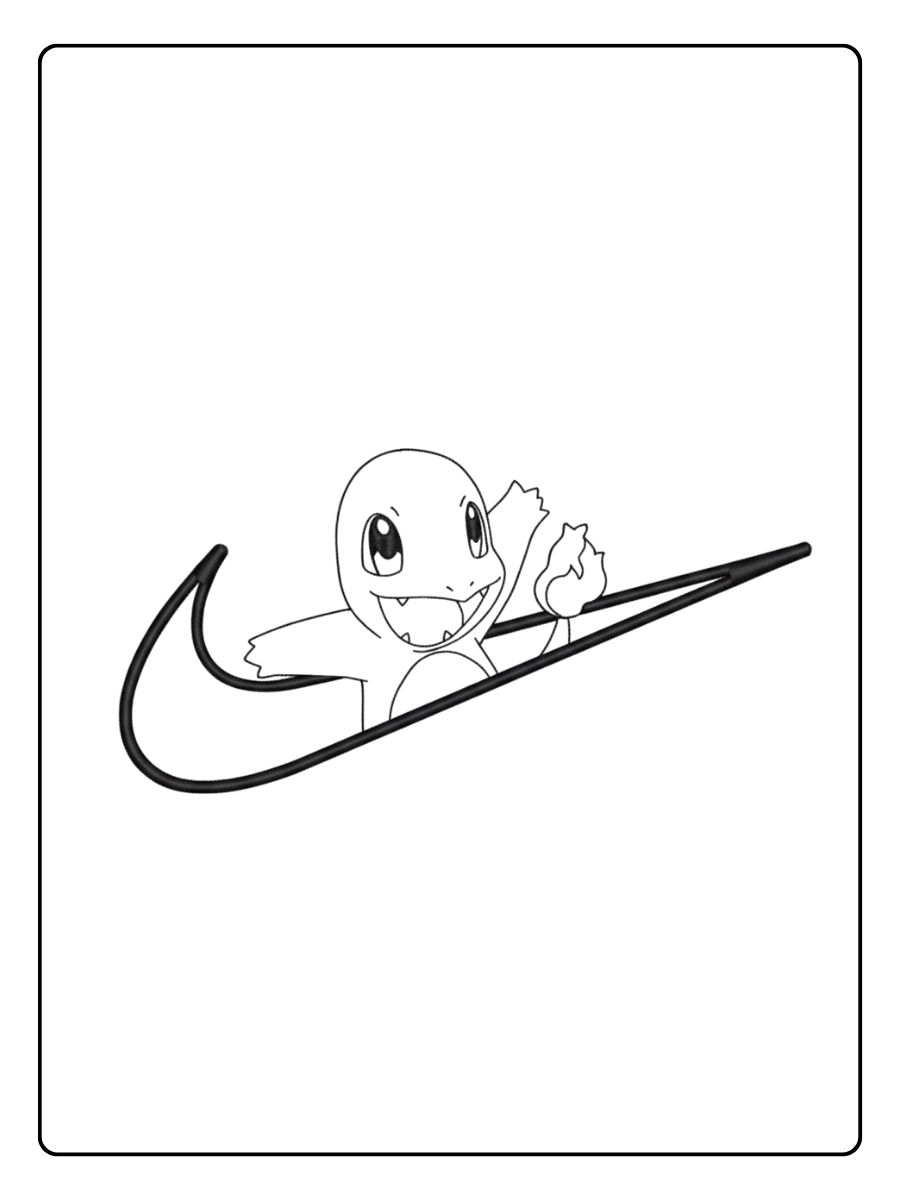 Coloriage Salameche Le Petit Pokémon est Prêt
