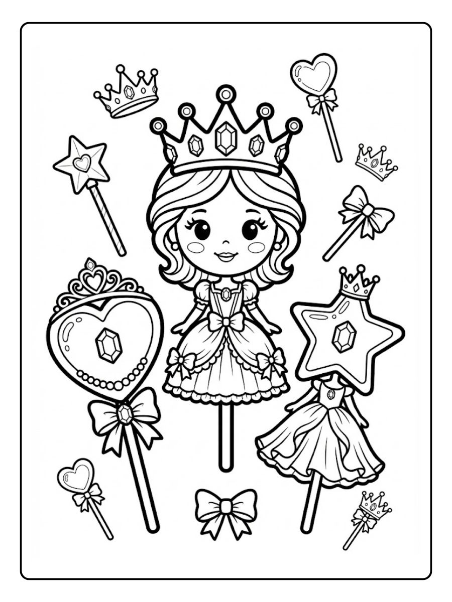 Coloriage Sucette Princesse