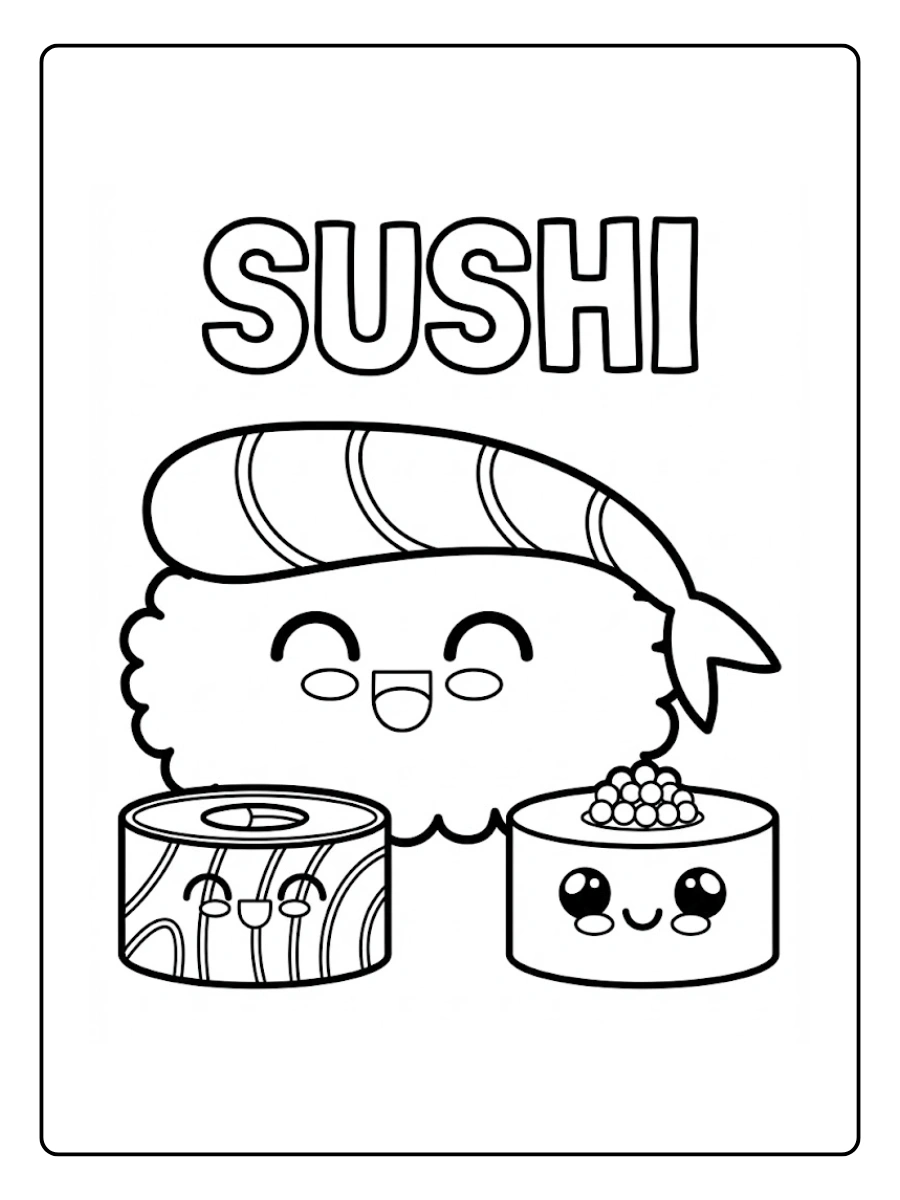 Coloriage Sushi Kawaii (10)