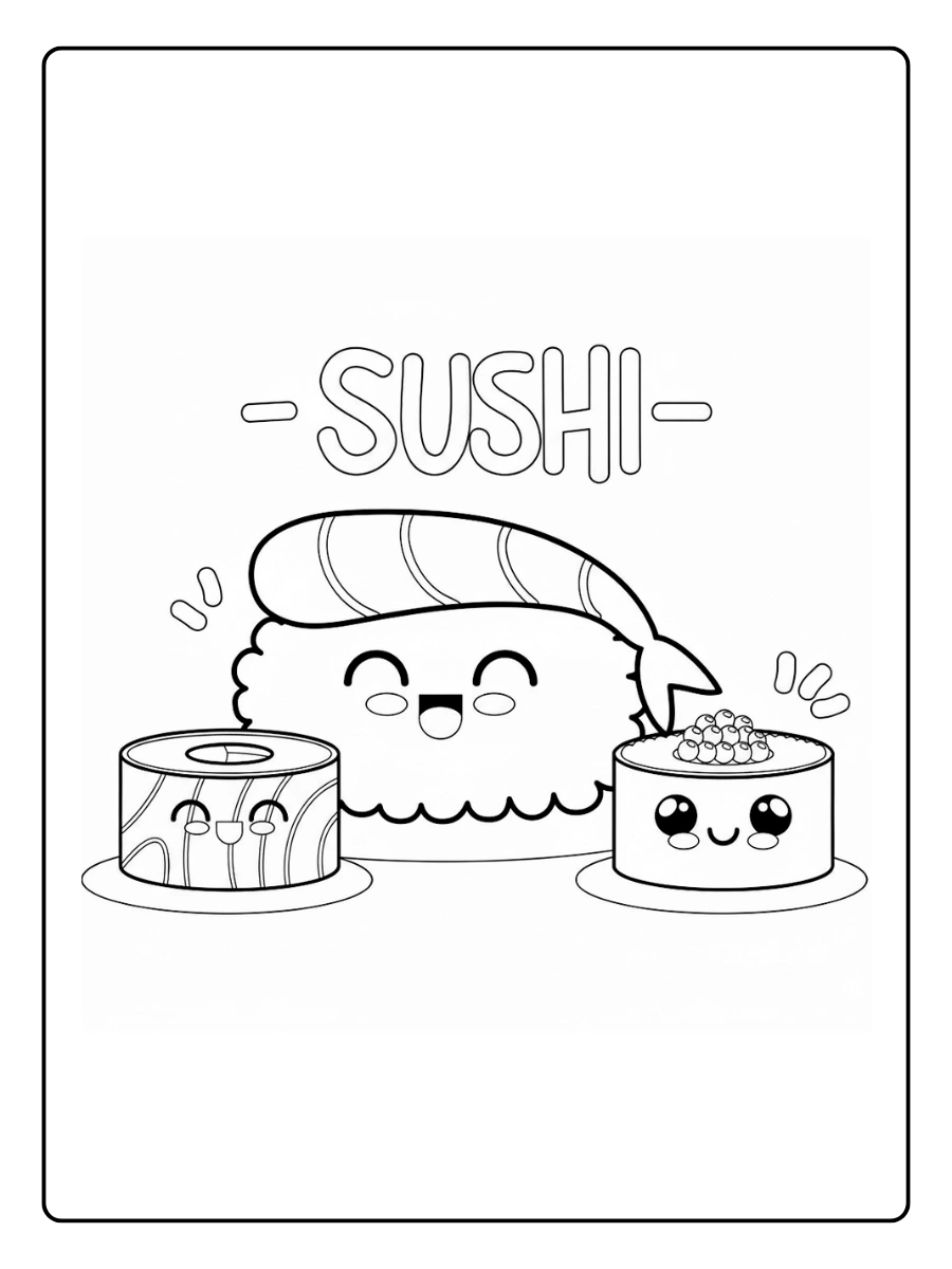 Coloriage Sushi Kawaii (2)