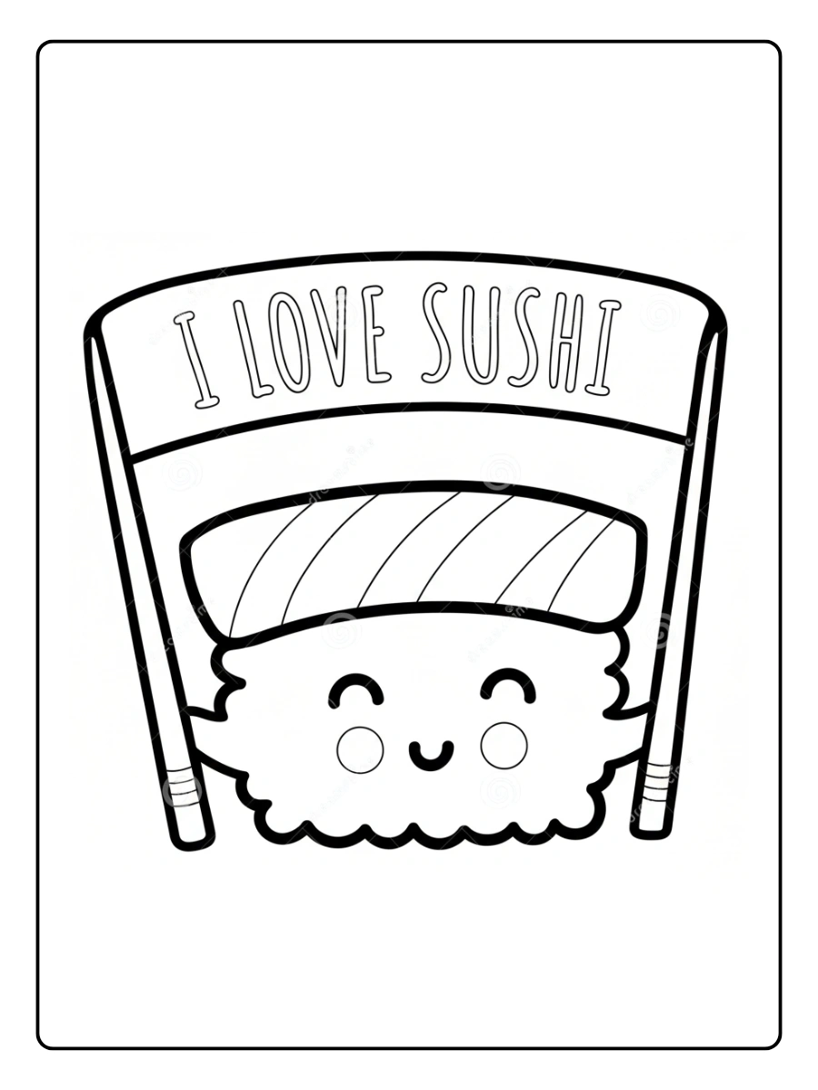 Coloriage Sushi Kawaii (3)