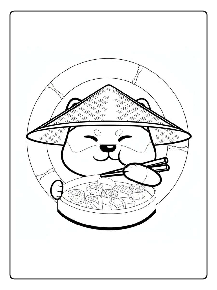 Coloriage Sushi Kawaii (4)