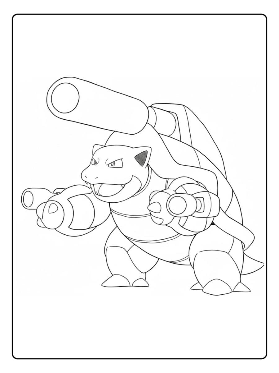 Coloriage Tortank Le Pokémon Blastoise