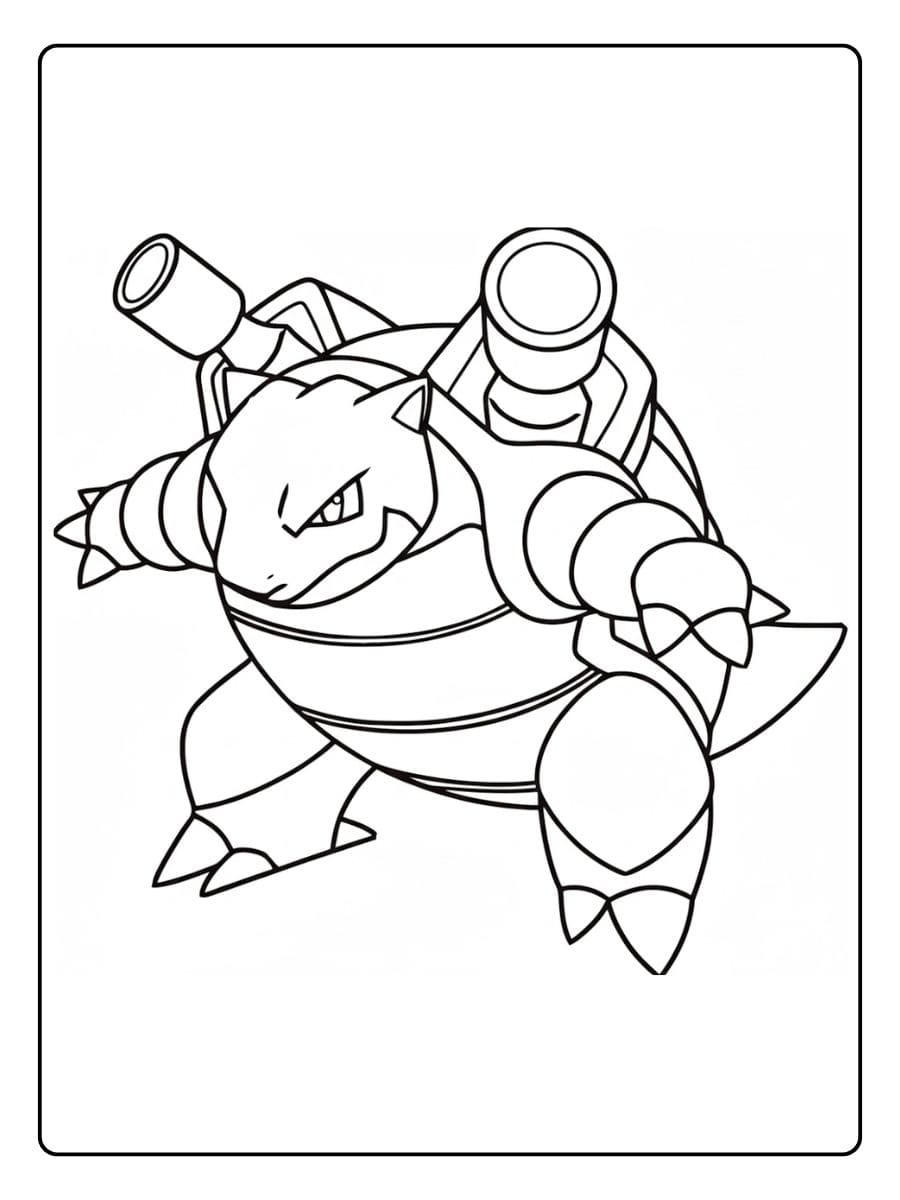 Coloriage Tortank Lignes simples pour impression