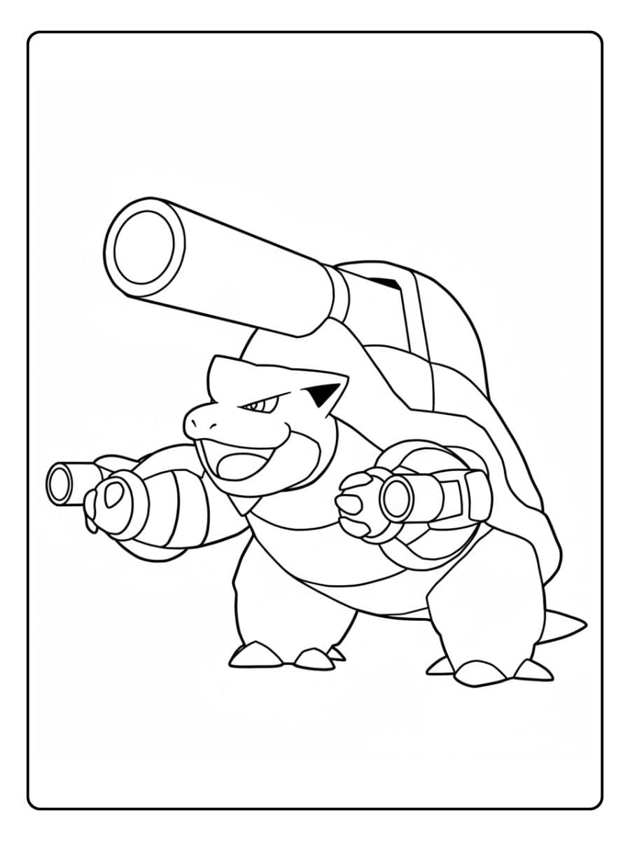 Coloriage Tortank en noir et blanc