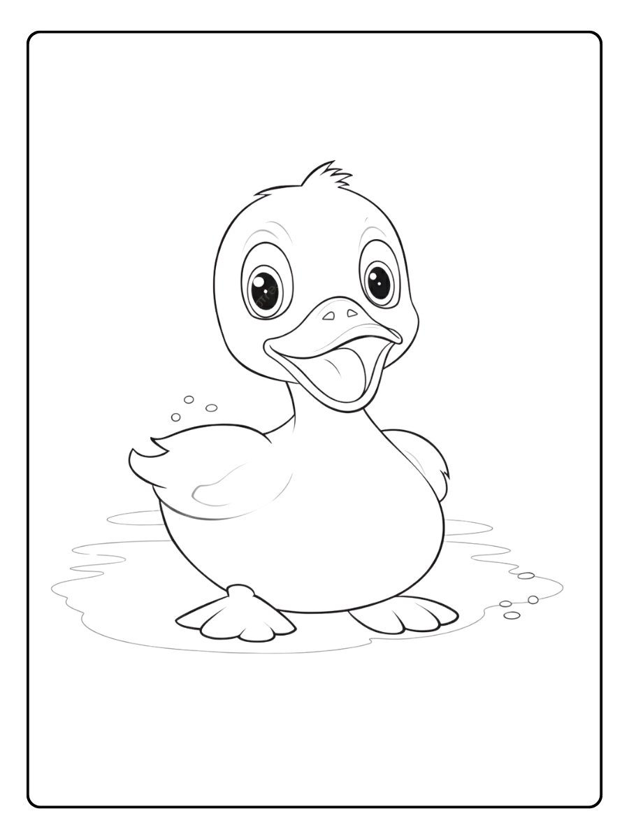 Coloriage canard en caoutchouc