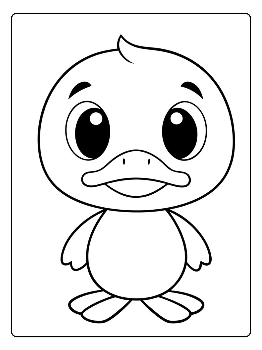 Coloriage canard en vacances