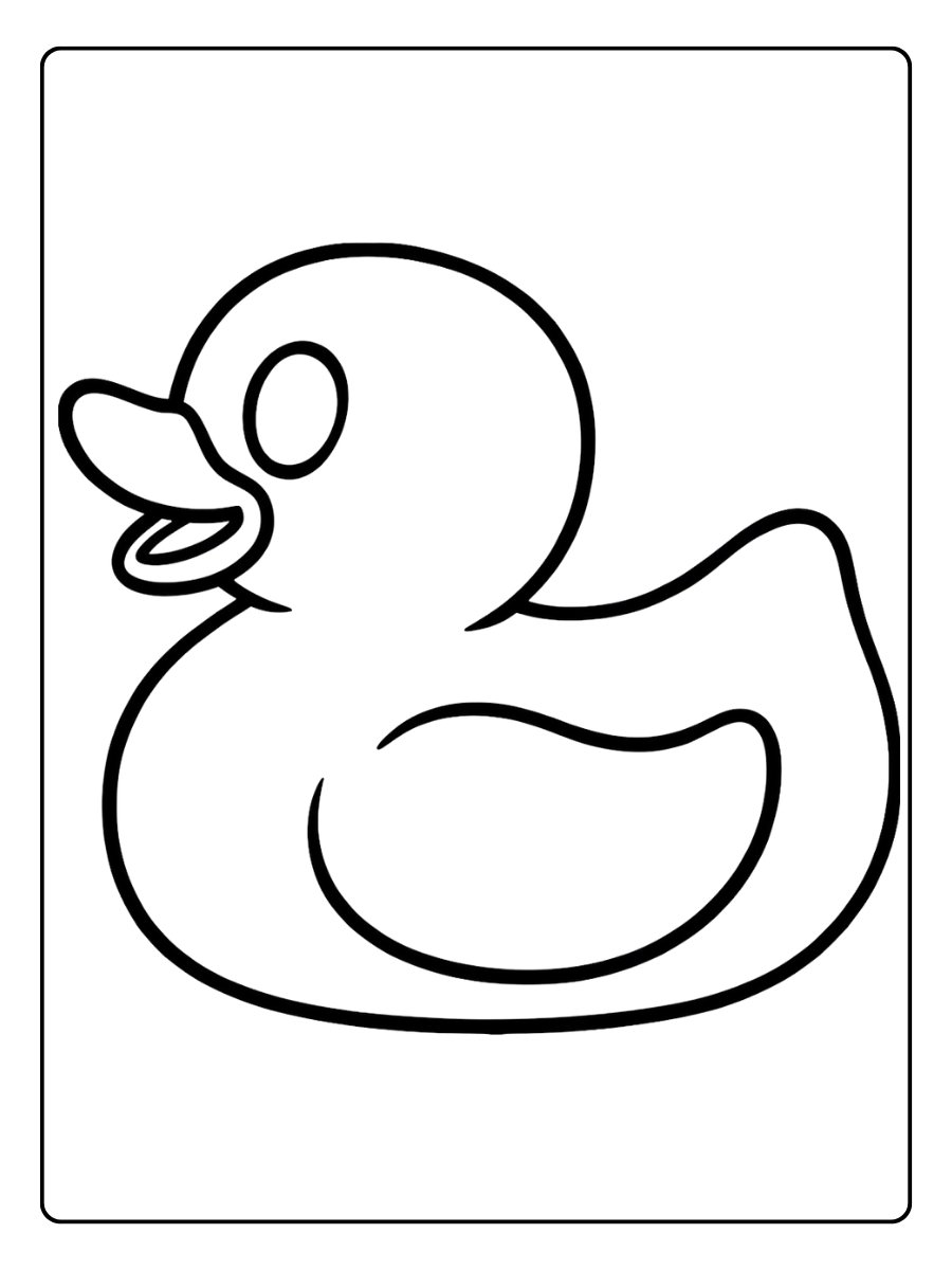 Coloriage canard pour le bain