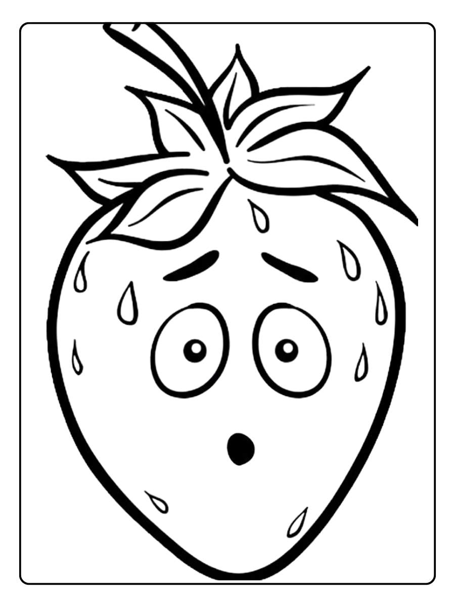 Coloriage fraise boisson de bonne humeur